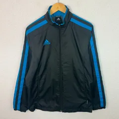 adidas アディダス トラックジャケット ロゴ刺繍 ブラック Mサイズ メンズ 古着 スポーツMIX ストリート