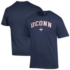 チャンピオン メンズ トップス Tシャツ ロゴ MensChampionavy UConn Huskies Arched Logo TShirt Conavy ネイビー
