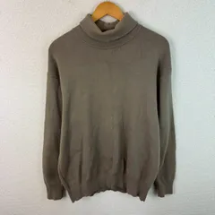 green label relaxing グリーンレーベルリラクシング タートルネックニット 無地 アースカラー ブラウン メンズ 古着 シンプル シティーボーイ
