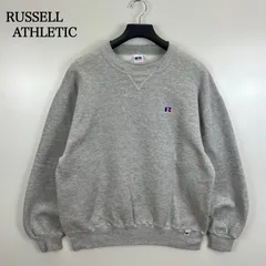 RUSSELL ATHLETIC 90s USA vintage LOGO sweatshirts L ラッセルアスレチック 刺繍ロゴ スウェット トレーナー アメリカ製 前V ガゼット ヴィンテージ 定番