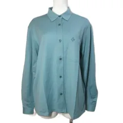 クリスチャンディオール Christian Dior SPORTS ヴィンテージ シャツ 長袖 ウール ワンポイント M グリーン系 /X