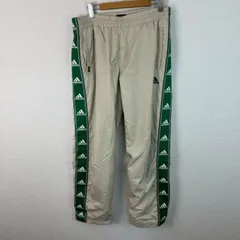 adidas アディダス トラックパンツ サイドライン ベージュ Mサイズ メンズ 古着 ストリート スポーツMIX