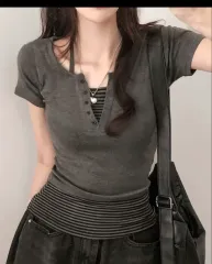 Y2k ストライプ ノースリーブ 半袖