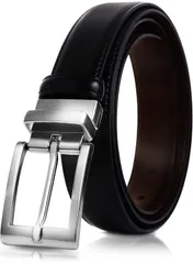 レザー おおきいサイズ リバーシブル (ブラック 紳士 ビジネス ブラウン メンズ ベルト 1) 【黒X茶のリバーシブル】 [サヴィルマン]