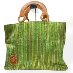 美品　HUNTING WORLD ハンティングワールド　ハンドバッグ　グリーン