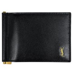 新品未使用/希少ブラックYSL✨サンローラン マネークリップ YSL レザー