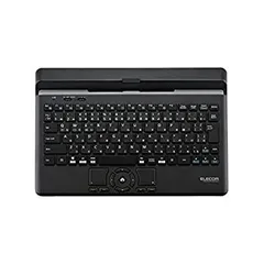 エレコム キーボード Bluetooth マルチデバイス (Windows、Mac、iOS、Android対応) ポインティングデバイス付 スタンド付 有線接続可 ブラック T