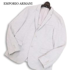 J3551 美品 アルマーニコレッツォーニ コットンサマージャケット 水色