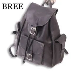 BREE ブリー 通年 ヌメ革★ オールレザー リュック バックパック リュックサック バッグ Sz.F ユニセックス 黒のサムネイル