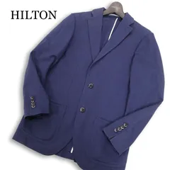 HILTON × RING JACKET ヒルトン × リングヂャケット 春夏 Feather Jacket★リネン混 アンコン ジャケット Sz.M　メンズ 紺