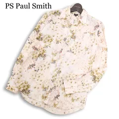 PS Paul Smith ポールスミス 通年 花柄 フローラル総柄★ 長袖 デザイン シャツ Sz.M メンズ 日本製