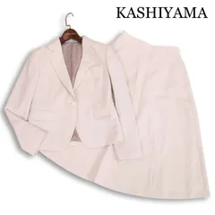 KASHIYAMA オンワード樫山 通年★ ジャケット スカート セットアップ スーツ Sz.7　レディース フォーマル セレモニー