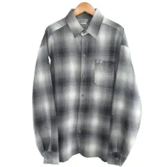 キャルトップ CALTOP オンブレチェック シャツ USA製 黒 ブラック グレー 約L 1223
