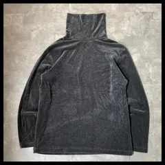 UNIQLO タートルネック カットソー M チャコールグレー 無地