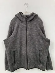 UNIQLO ユニクロ パーカー XL グレー 無地 ジップアップ 長袖