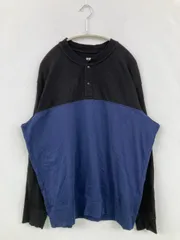 UNIQLO ユニクロ Tシャツ/カットソー XL その他 無地 ミドル丈 長袖 ヘンリーネック