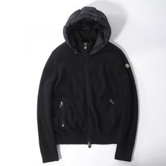 MONCLER モンクレール ハイブリッドダウン ニット切替 裏地ロゴ L