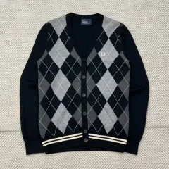 フレッドペリー アーガイル ニットカーディガン r3037