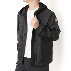 26SSモデル モンクレール MONCLER GRANDANS ワッペン付き ナイロンジャケット【ブラック】 1A00073 539ZD 999/【2026SS】m-outer