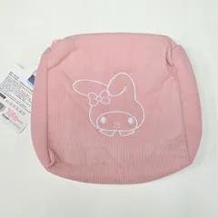 ​【韓国限定】マイメロディ 刺繍デザイン マチ付きポーチ（ベージュ・大容量）