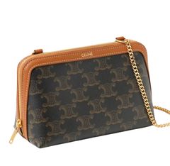 正規品】CELINE チェーン付きクラッチ/トリオンフキャンバス - メルカリ