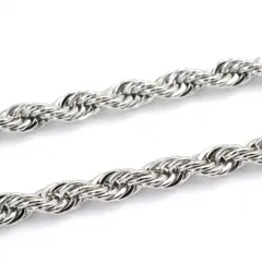 ステンレス ロープチェーン ネックレス 45cm 3mm