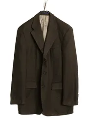 【お得なクーポン配布中!】 00s チャップス ラルフローレン テーラード ジャケット メンズ L 程/ オールド ポロ ウール ブレザー チェック マルチカラー トラッド 茶