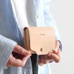 お札が折れない 可愛い二つ折り財布 LF-021 ヌメ革ALL レザー財布 ミニ財布 ウォレット 革財布 コンパクト財布【受注生産品/30日前後】