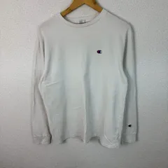 Champion チャンピオン 長袖Tシャツ ワンポイントロゴ ホワイト XLサイズ メンズ 古着 ストリート アメカジ