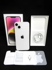 アップル アイフォン iphone14 Plus MQ4D3J スターライト バッテリ78% SIMロックなし 〇判定 2022年12月購入 中古■