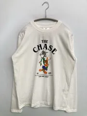 TOM and JERRY トムアンドジェリー Tシャツ/カットソー M ホワイト 前面プリント ブランドロゴ ミドル丈 長袖 クルーネック(丸首)