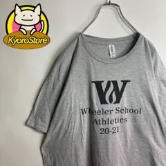 【c073】Tシャツ プリントデザイン バックプリント ゆるだぼ グレー 古着