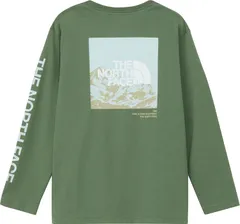 ザ・ノース・フェイス THE NORTH FACE アウトドア ロングスリーブスリーブグラフィックティー キッズ ジュニア 子ども 長袖Tシャツ トップス お出かけ 学校 通学 ロゴ 綿100 普段着 オーガニックコットン  NTJ325 DG ダックグリーン