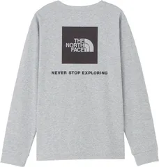 ザ・ノース・フェイス THE NORTH FACE アウトドア ロングスリーブバックスクエアロゴティー レディース 長袖 ロングTシャツ トップス 速乾 シンプル 普段着 部屋着 コットンライク ニット生地  NTW32442 Z ミックスグレー