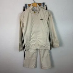 adidas アディダス セットアップ ロゴプリント アイボリー Mサイズ メンズ 古着 スポーツMIX ストリート