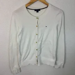 TOMMY HILFIGER トミーヒルフィガー カーディガン ホワイト Sサイズ レディース 古着 クラシック シンプル