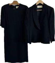  【美品】NINA RICCIニナリッチ　ブラックフォーマル　ワンピースセットアップ　喪服礼服　レディース　9ARサイズ【Z1792】