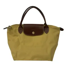 LONGCHAMP(ロンシャン) ハンドバッグ ル・プリアージュオリジナル S 1621089C91 イエロー×ブラウン 折りたたみ レザー