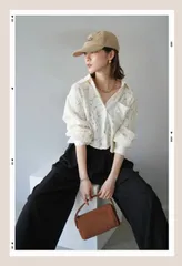 ジャガードショートシャツ　ホワイト　lumier frene Rejoule リュミエ