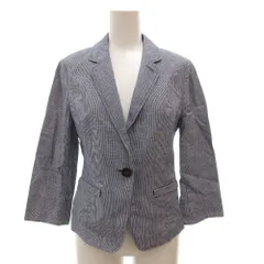 スキャパ SCAPA テーラードジャケット 34 背抜き シングル 青 ブルー 春夏 /AE ■ECF001