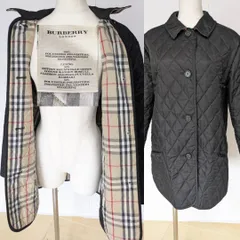 【値下げ交渉歓迎】BURBERRY LONDON オールドバーバリー キルティングジャケット イングランド製 黒 英国製 B-22