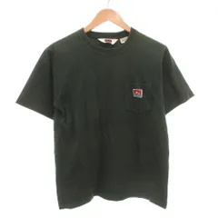 ベンデイビス BEN DAVIS Tシャツ M 半袖 ロゴ 刺繍 クルーネック ダークグリーン /AE ■ECF001