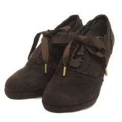 フェルゥ Feroux タグ付き ブーティ ショートブーツ スエード調 茶 ブラウン M ■FF