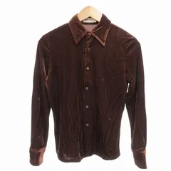 エキプモン EQUIPMENT シャツ 長袖 コーデュロイ 光沢加工 長袖 S 茶 ブラウン /FF ■GY03