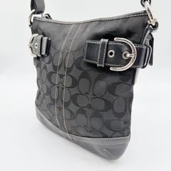 COACH y2k black canvas leather soho signature shoulder bag unisex コーチ ショルダーバッグ ブラック キャンバス レザー 黒 斜めがけ 男女兼用