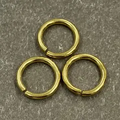 3点セット 真鍮製 丸カンリング 直径15mm キーホルダーパーツ