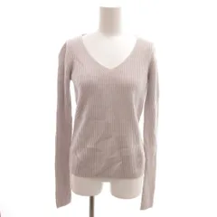 ジャーナルスタンダード JOURNAL STANDARD 美品 ニット ウール 薄紫 ライトパープル Vネック リブ編み 長袖 /SJ ■GY06