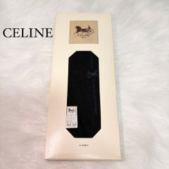 【未使用】CELINE セリーヌ メンズ ソックス 24〜26cm 黒 ギフト ハイブランド ロゴ入り 日本製 靴下 ビジネス フォーマル 箱付き 父の日