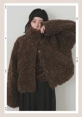 新品　プードルファーブルゾン　ブラウン　esicaエシカ　LIANリアン