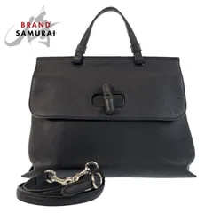 GUCCI グッチ ショルダーバッグ バンブー デイリー GUCCI グッチ デイリー バンブー ショルダーバッグ レザー ブラック